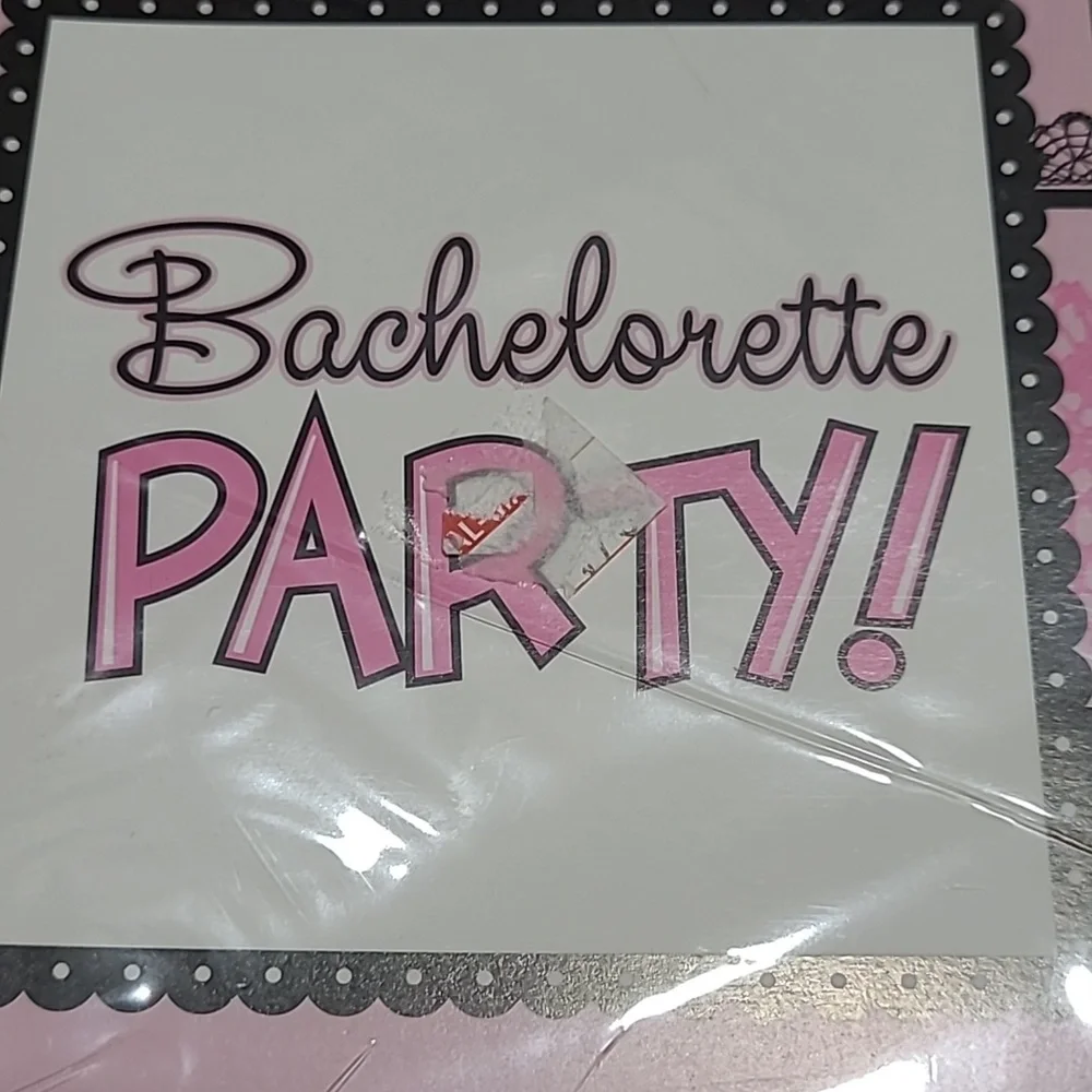 Pink Bachelorette Party Tiara & Invitations Set